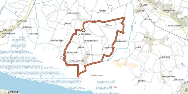 The Sentier du Syl au Trou bleu track on the IGN map