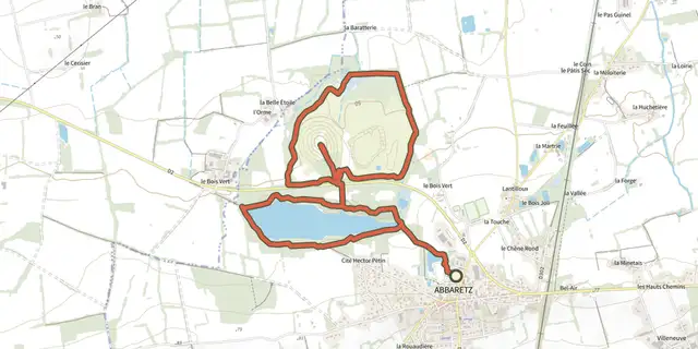 Tracé de Sentier de la mine sur la carte OpenTopoMap