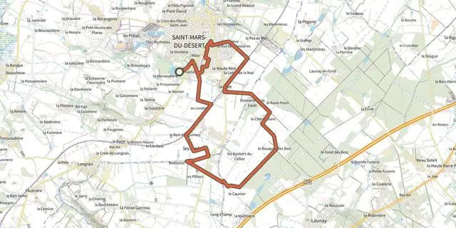 The L'Orée du Bois track on the IGN map