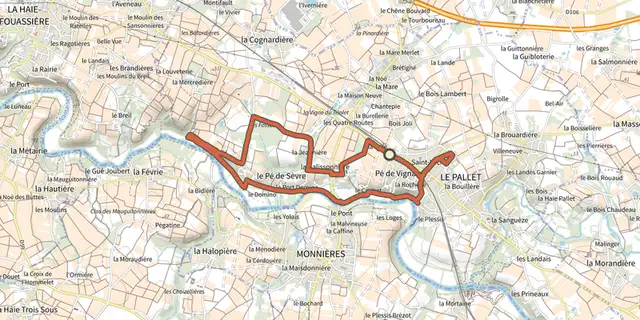 Tracé de Circuit de la Sèvre sur le Plan IGN