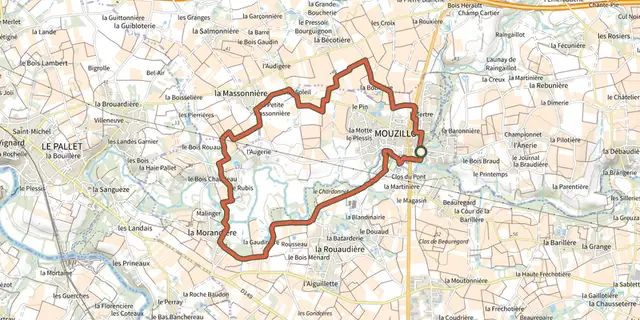 Tracé de Circuit des Vignes sur le Plan IGN