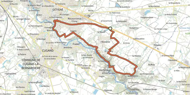 Tracé de Circuit du vieux chemin royal sur le Plan IGN