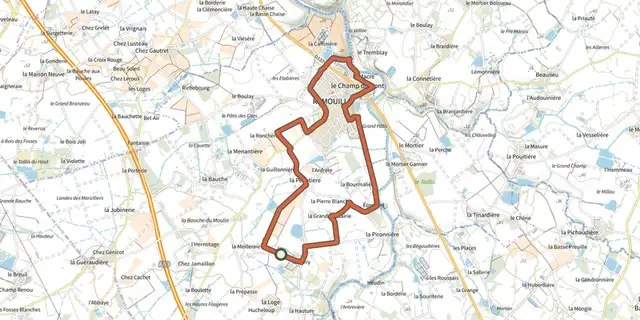 The Entre Maine et Gorgeat track on the IGN map