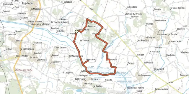 Tracé de Circuit de la Coisnauté sur le Plan IGN