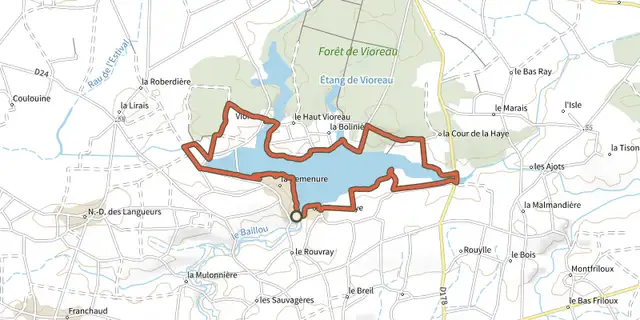 The Circuit 1 - Vioreau track on the IGN map