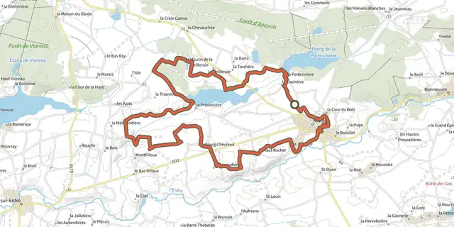 The Circuit 5 - La rigole d'alimentation track on the IGN map