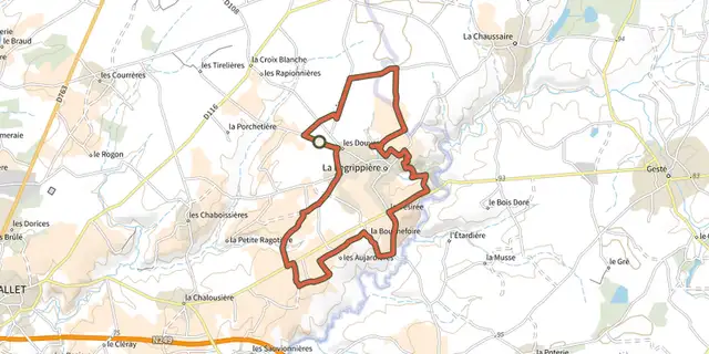 The Sur les pas des Gabelous track on the IGN map