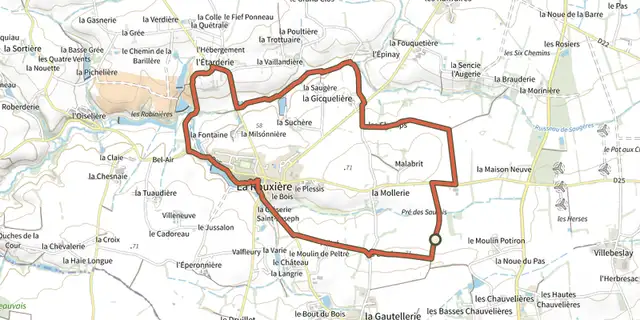 The Moulin de Peltré track on the IGN map