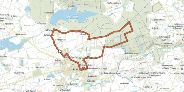 The L'Orée des Bois track on the IGN map