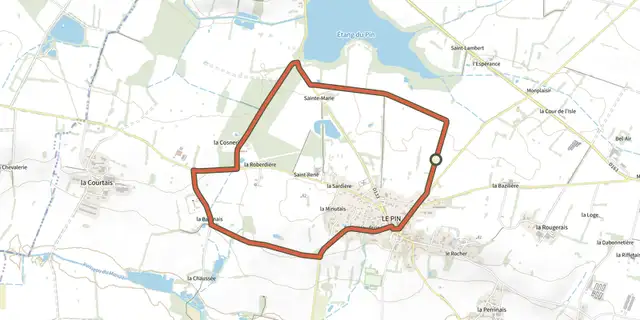 Tracé de Circuit de la fontaine Cantrais sur le Plan IGN
