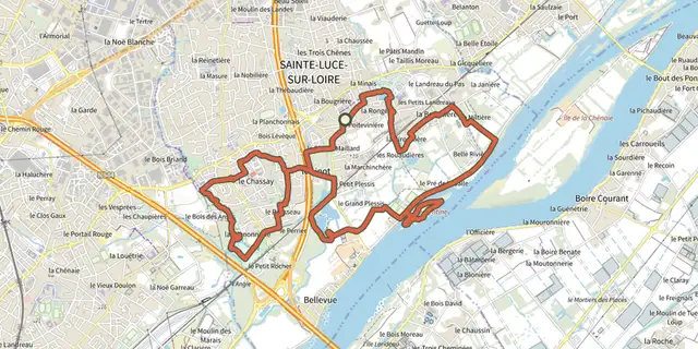 Tracé de Circuit de l'Ile Clémentine sur le Plan IGN