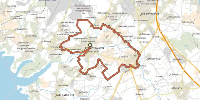 The Circuit l'Ognon track on the IGN map