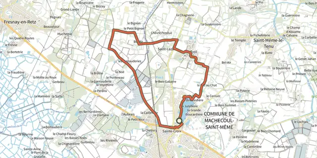 The Circuit "Des Hauts du Treil" track on the IGN map