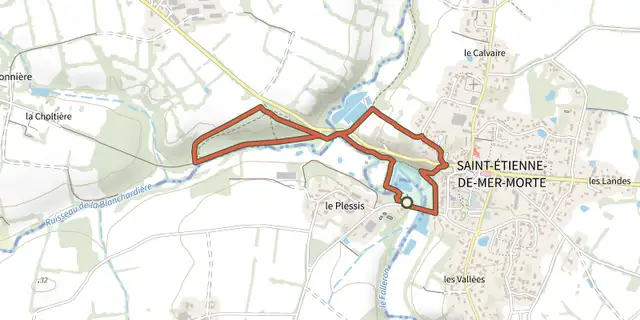 Tracé de le Bois de la Choltière sur le Plan IGN