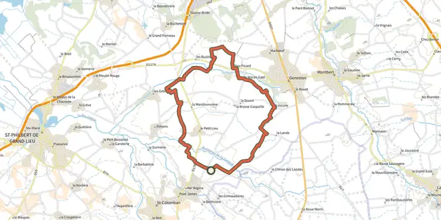 The Redour par Pass'Caline track on the IGN map