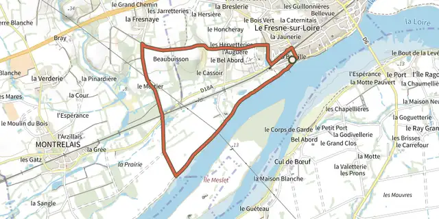 Tracé de Les Mariniers sur le Plan IGN