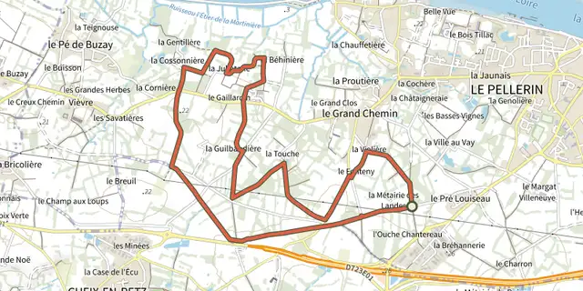 Tracé de Circuit de la Cossonière sur le Plan IGN