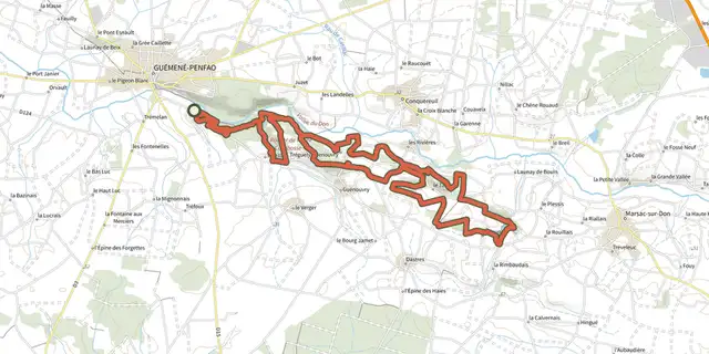 Tracé de Circuit de la Carabosse sur le Plan IGN