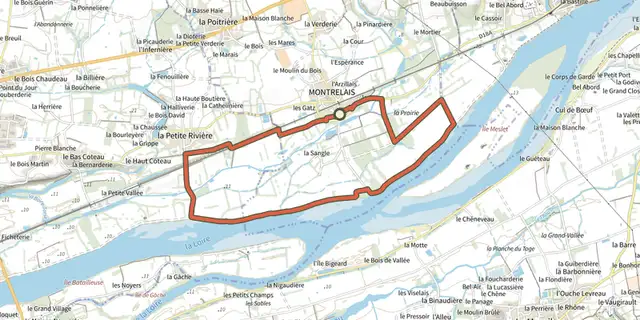 Tracé de "La Grande Verrière" sur le Plan IGN