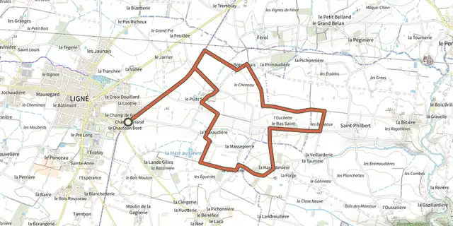 Tracé de Circuit du Puits Salé sur la carte OpenTopoMap
