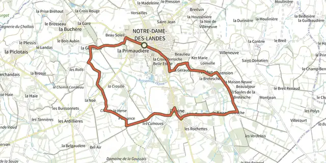 Tracé de Circuit de l'épine sur le Plan IGN