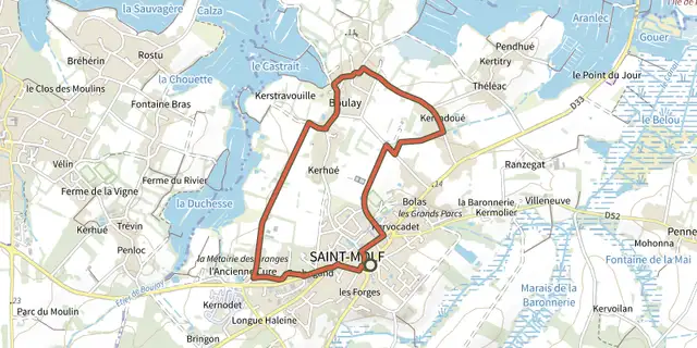 Tracé de Circuit de la Duchesse sur le Plan IGN