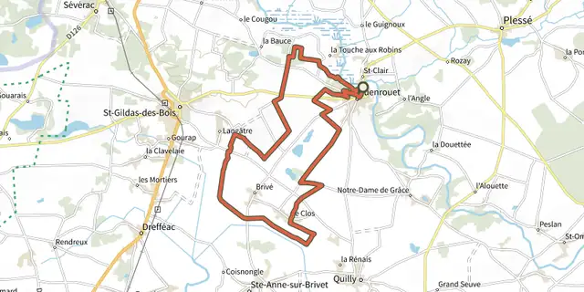 Tracé de Circuit des garennes sur le Plan IGN