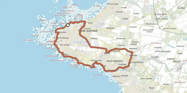 The La Pointe du Castelli track on the OpenTopoMap map