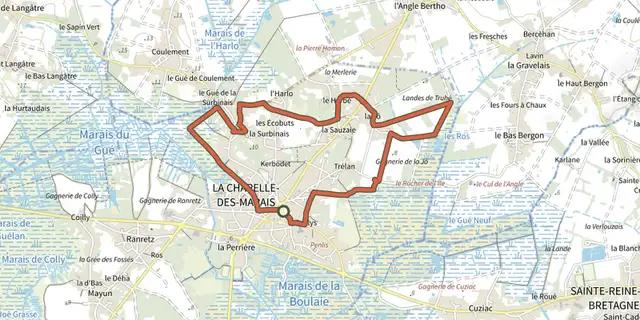 The Le Pic vert track on the IGN map
