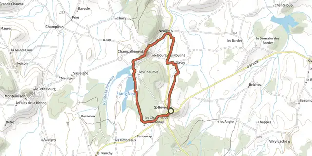 The Compierre Antique track on the IGN map