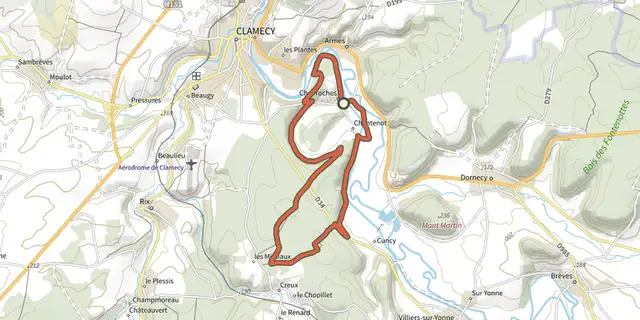 The Flottage du Bois track on the IGN map