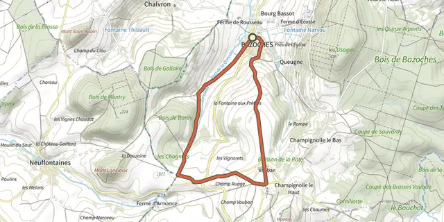 The Circuit Vauban track on the IGN map