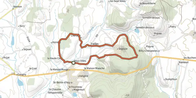 The Saint Benin Nord track on the IGN map