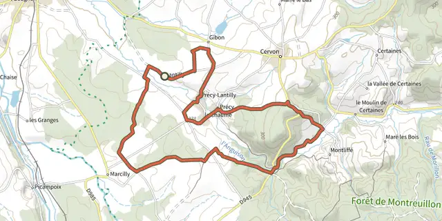 The La Legende de Clotilde track on the IGN map