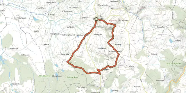 Tracé de Circuit du Mont d Azy sur le Plan IGN
