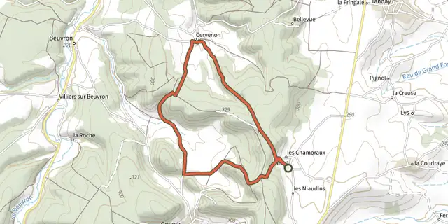 Tracé de Circuit de Talon sur le Plan IGN
