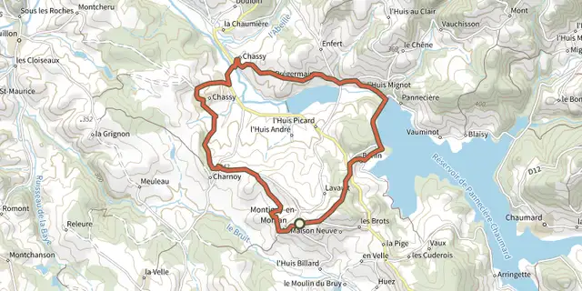 Tracé de Les Rives du Petit Lac sur le Plan IGN