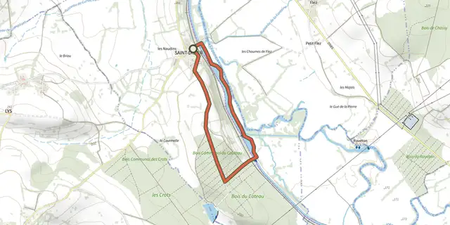 Tracé de Circuit de Saint Didier sur le Plan IGN