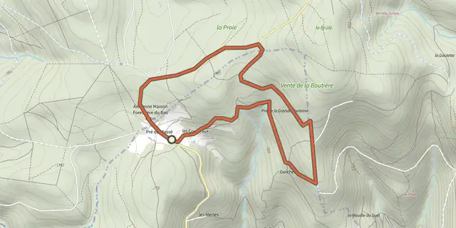 The Boucle du Pre Masse track on the IGN map