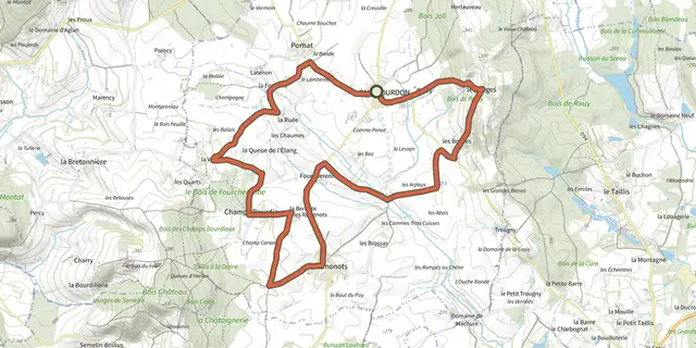 Tracé de La Clef des Champs sur le Plan IGN