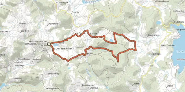 The Maquis Bernard track on the IGN map