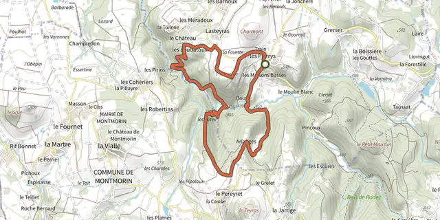 The La Vallee du Madet track on the IGN map