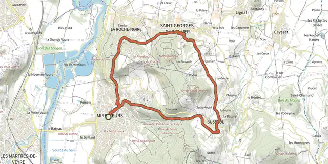 The Busseol track on the IGN map