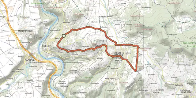 Tracé de La Citadelle de Buron sur le Plan IGN