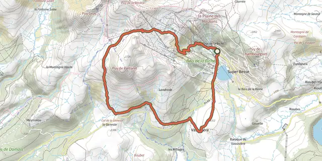 Tracé de La Chapelle de Vassivière sur le Plan IGN