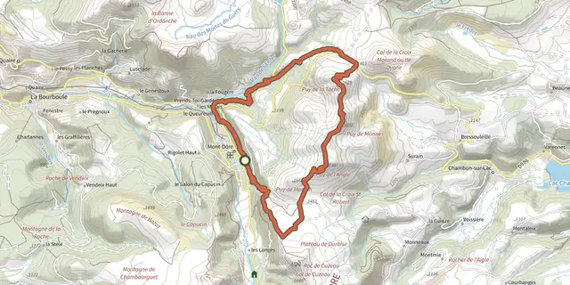 Tracé de Les Cascades sur le Plan IGN