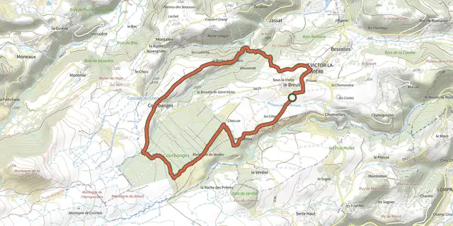 The La Foret de Courbanges track on the IGN map