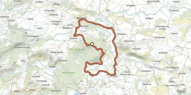 The Ponchet track on the IGN map