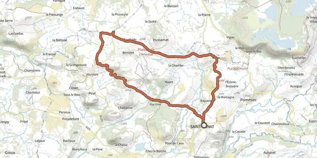 Tracé de Bertinet sur le Plan IGN