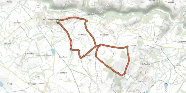 Tracé de Allee des Chenes sur le Plan IGN